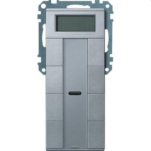 Merten Taster MEG6214-0460 4fach plus aluminium