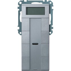 Merten Taster MEG6214-0460 4fach plus aluminium