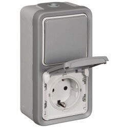 Legrand Kombination 69746 1-p FR AP Plexo IP44 grau