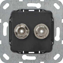 Gira Anschluss 563010 BNC 2fach schwarz matt