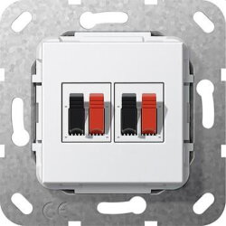 Gira Anschluss 569303 Einsatz 2fach reinweiss