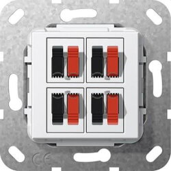 Gira Anschluss 569403 Einsatz 4fach reinweiss