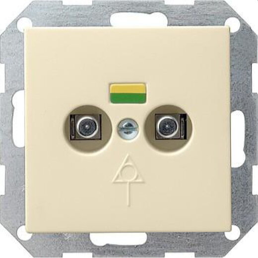 Gira Potentialausgleich 040501 2fach System 55 cremeweiss