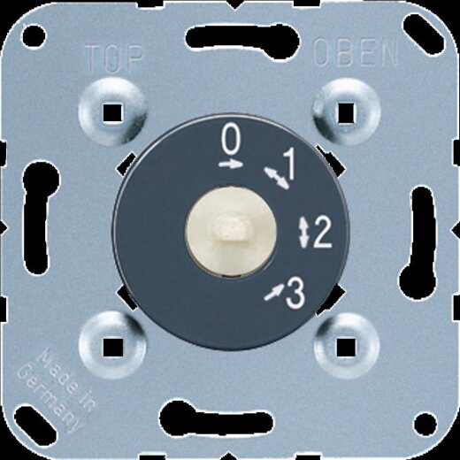 Jung Drehschalter, 3-Stufen-Schalter m. AUS-Stellung 16 AX 250 V ~ 250 V ~, anthrazit 1101-4