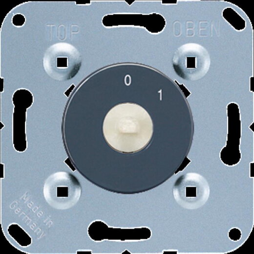 Jung Drehschalter, 20 AX 250 V ~, Ausschalter 2-pol. 20 AX 250 V ~, ohne Krallen, anthrazit 1101-20
