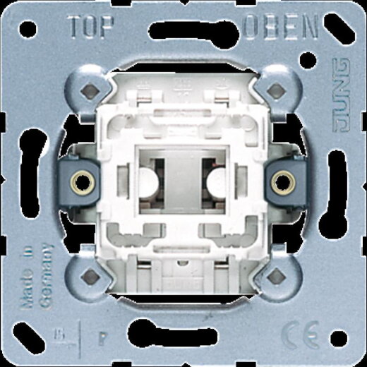 Jung Wippschalter, 10 AX 250 V ~, Universal Aus-Wechsel, ohne Krallen 506EU