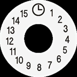 Jung Skalenscheibe, Symbole 1...15, alpinweiß...