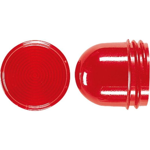 Jung Schraubhaube flach, für Leuchtmittel mit max. 35 mm Gesamtlänge, Thermoplast, rot 37.05