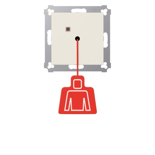Jung Notrufsystem Zugtaster, Serie AS, weiß NRSAS0834ZT