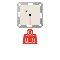 Jung Notrufsystem Zugtaster, Serie AS, weiß...