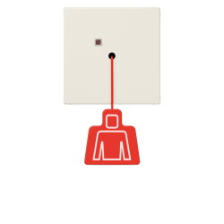 Jung Notrufsystem Zugtaster, Serie LS, weiß...