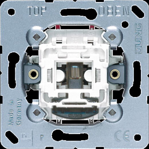 Jung Wipp-Kontrollschalter, 10 AX 250 V ~, Universal Aus-Wechsel, ohne Krallen 506KOEU