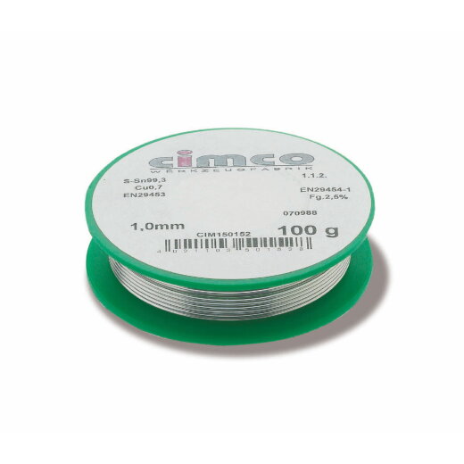 Cimco Lötzinn 1,0mm 500g Spule 150156