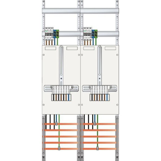 ABN Braun Zählerplatz 3Pkt 2Z sperrbares HS/ZSK 5p. 500x1050mm Z27620