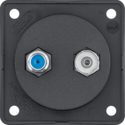 Berker Antennenverbinderdose 9456005 Radio/SAT schwarz...