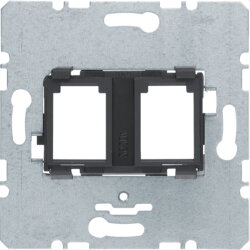 Berker Tragplatte 454202 mit schwarzer Aufnahme 2fach