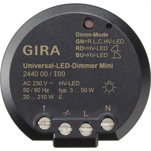 Gira Dimmer 244000 Einsatz Tastd.Uni-LED 244000