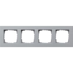 Gira Abdeckrahmen 0214255 4fach flach E2 F alu 0214255