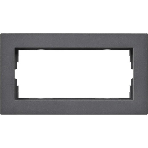 Gira Abdeckrahmen 1002235 2fach o.M. flach E2 anthrazit 1002235