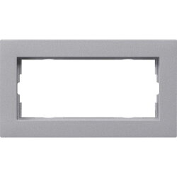 Gira Abdeckrahmen 1002255 2fach o.M. flach E2 F alu 1002255