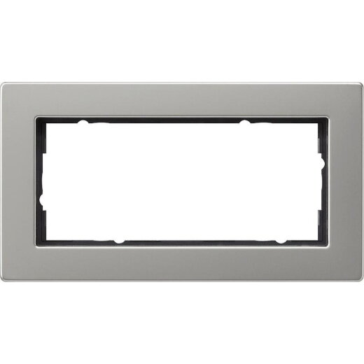Gira Abdeckrahmen 1002335 2fach o.M. flach E2 Edelstahl 1002335