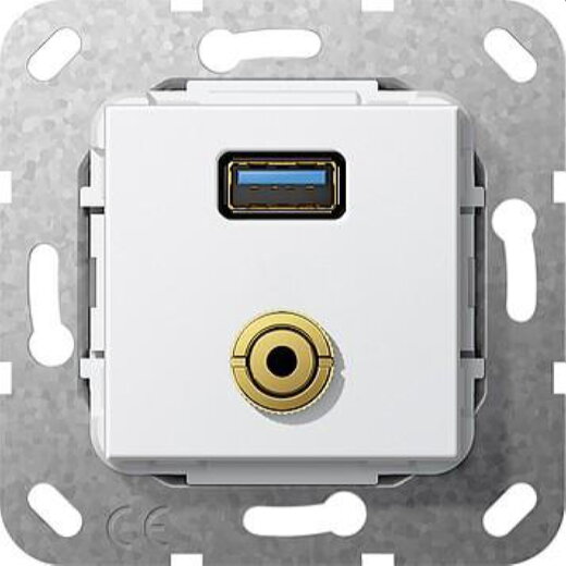 Gira Einsatz 568603 3.0A Kuppl Miniklinke 3,5mm rw