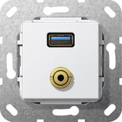 Gira Einsatz 568603 3.0A Kuppl Miniklinke 3,5mm rw