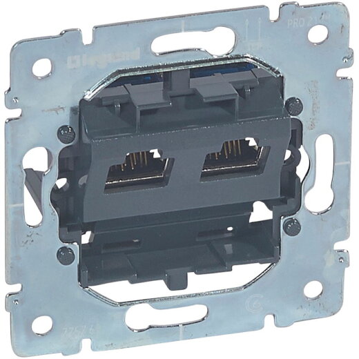 Legrand Datenanschlussdosen 775768 Cat6 2fach geschirmt