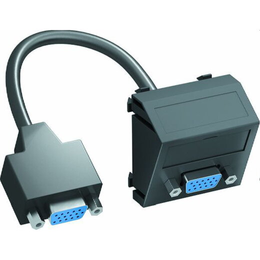 OBO Multimediaträger VGA MTS-VGA F SWGR1 m. Kabel Bu.-Bu. 45x45mm