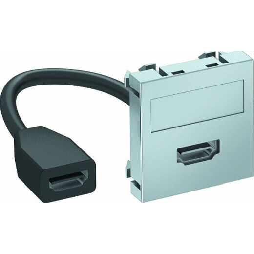 OBO Multimediaträger HDMI MTG-HD F AL1 m. Kabel Bu.-Bu. 45x45mm