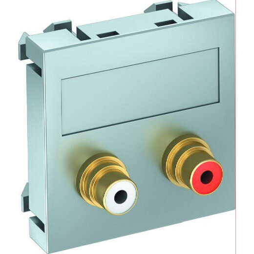 OBO Multimediaträger Audio-Cinch MTG-2R L AL1 2x Buchse m. Löt 45x45mm