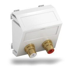 OBO Multimediaträger Audio-Cinch MTS-2R L RW1 2x...