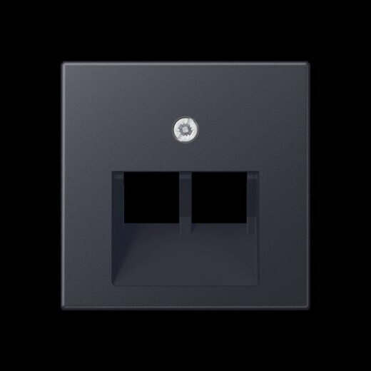 Jung Abdeckung für IAE/UAE-Anschlussdosen 2 x 8-polig, Thermoplast lackiert, Serie A, anthrazit matt A569-2BFPLUAANM