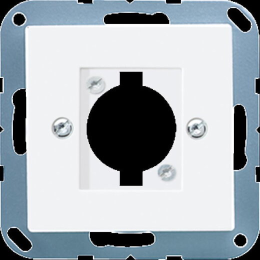 Jung Abdeckung für Lautsprecher-Buchse, für XLR-Steckverbinder (D-Serie), Thermoplast, Serie AS/A, alpinweiß A568-1BFWW