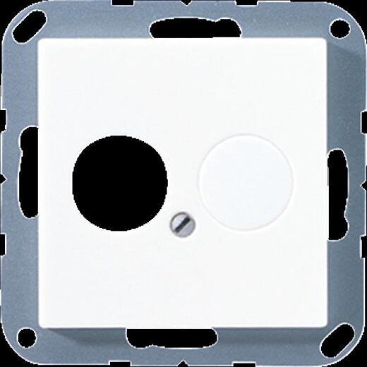 Jung Abdeckung für 1 Rundsteckverbinder bis 18,5 mm ?, Thermoplast, Serie A, alpinweiß A562-1BFWW