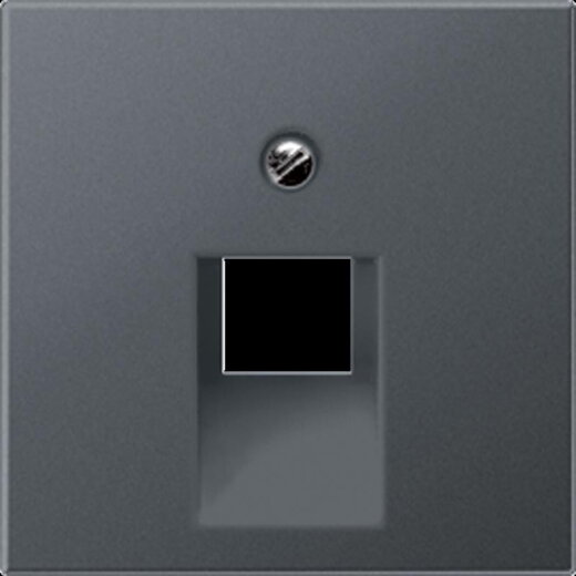 Jung Abdeckung für IAE/UAE-Anschlussdosen 1 x 8-polig, Thermoplast lackiert, Serie A, anthrazit matt A569-1BFPLUAANM