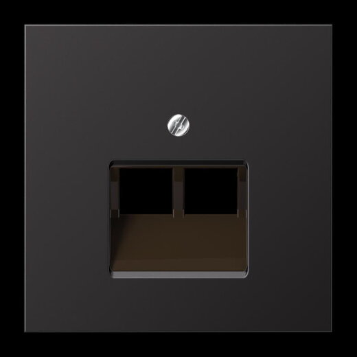 Jung Abdeckung für IAE/UAE-Anschlussdosen 2 x 8-polig, Aluminium lackiert, Serie LS, dark (lackiertes Aluminium) AL2969-2UAD