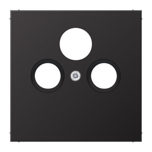 Jung Abdeckung für Universal-Sat/BK-Dosen, Aluminium lackiert, Serie LS, dark (lackiertes Aluminium) AL2990SATD