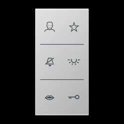 Jung Design-Cover Video, F50, Serie LS, Aluminium SIV6ALDC