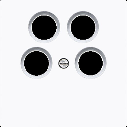 Jung Abdeckung für 4-Loch SAT-TV-Steckdose (Ankaro), Thermoplast, Serie LS, alpinweiß LS990-4SAT2WW