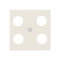 Jung Abdeckung für 4-Loch SAT-TV-Steckdose (Hirschmann), Thermoplast, Serie AS, weiß A561-4SAT1