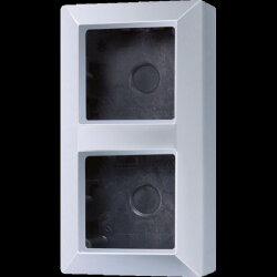 Jung Aufputz-Kappe 2fach, Serie AS, aluminium AS582AAL