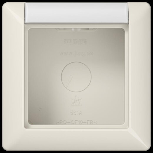 Jung Aufputz-Kappe 1fach mit Schriftfeld, Serie AS, weiß AS581ANAW