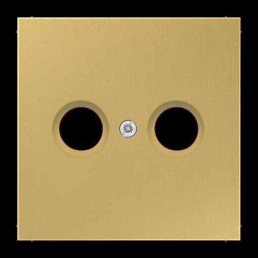 Jung Abdeckung für Antennendosen, Messing, Serie LS, Messing classic ME2990TVC