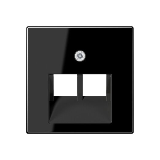 Jung Abdeckung für IAE/UAE-Anschlussdosen 2 x 8-polig, Thermoplast, Serie A, schwarz A569-2BFPLUASW