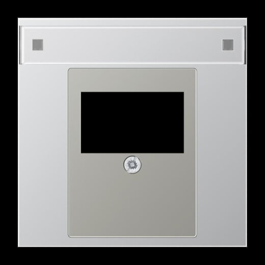 Jung Abdeckung für TAE-Anschlussdosen 1fach, mit Schriftfeld, Serie LS, Aluminium AL2969TNA