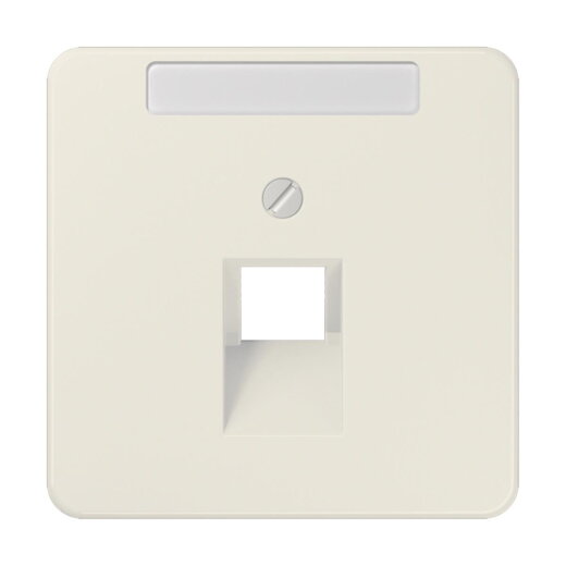 Jung Abdeckung für IAE/UAE-Anschlussdosen 1 x 8-polig, mit Schriftfeld, Thermoplast, Serie CD, weiß 569-1NAUA