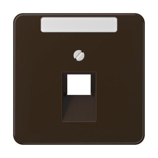 Jung Abdeckung für IAE/UAE-Anschlussdosen 1 x 8-polig, mit Schriftfeld, Thermoplast, Serie CD, braun CD569-1NAUABR