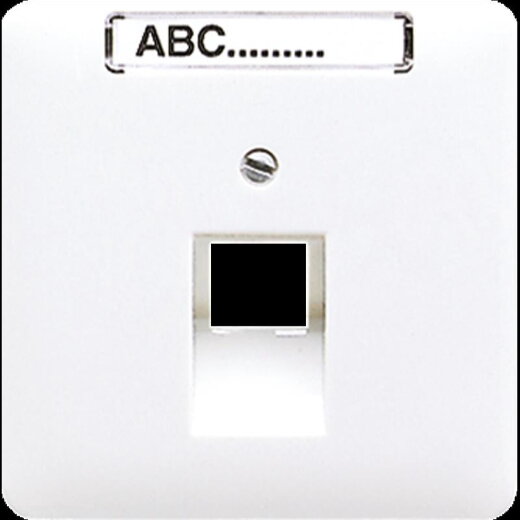 Jung Abdeckung für IAE/UAE-Anschlussdosen 1 x 8-polig, mit Schriftfeld, Thermoplast, Serie CD, alpinweiß CD569-1NAUAWW