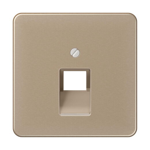 Jung Abdeckung für IAE/UAE-Anschlussdosen 1 x 8-polig, Aluminium eloxiert, Serie CD, gold-bronze CD569-1UAGB